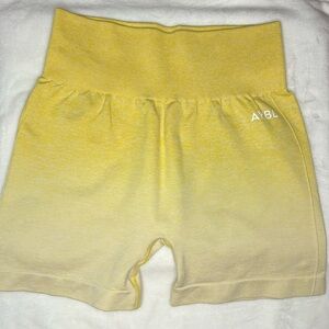 Aybl- Yellow Ombré Seamless Shorts (small)